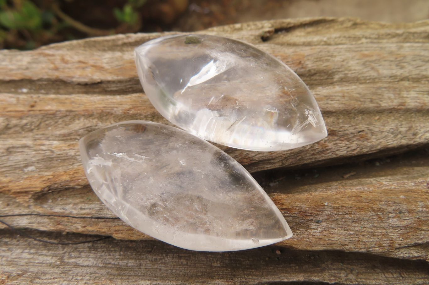 Polished Clear Quartz "Angel Tears" Pendant Pieces x 20 From Madagascar - Toprock Gemstones and Minerals 