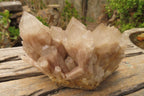 Natural Classic Cascading Smokey Phantom Quartz Clusters x 2 From Luena, Congo - Toprock Gemstones and Minerals 