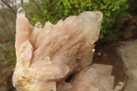 Natural Classic Cascading Smokey Phantom Quartz Clusters x 2 From Luena, Congo - Toprock Gemstones and Minerals 