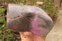 Polished Stichtite & Serpentine Free Forms x 2 From Barberton, South Africa - Toprock Gemstones and Minerals 