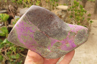 Polished Stichtite & Serpentine Free Forms x 2 From Barberton, South Africa - Toprock Gemstones and Minerals 