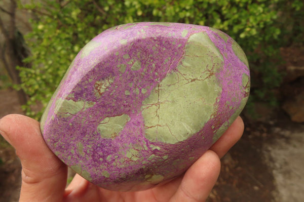 Polished Stichtite & Serpentine Free Forms x 2 From Barberton, South Africa - Toprock Gemstones and Minerals 