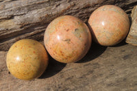 Polished Runestone Feldspar Spheres x 3 From Zimbabwe - Toprock Gemstones and Minerals 