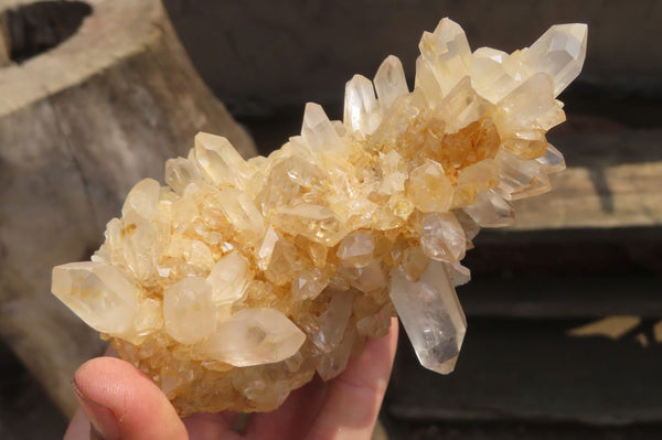 Natural Clear Quartz Clusters x 4 From Madagascar - Toprock Gemstones and Minerals 