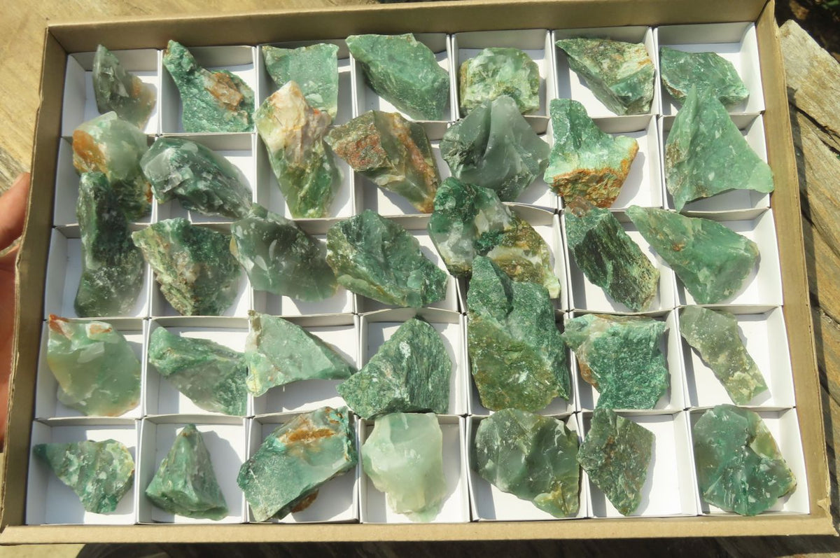 Natural Jade Cobbed Specimens x 35 From Swaziland - Toprock Gemstones and Minerals 