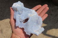 Natural Etched Blue Chalcedony Specimens x 2 From Nsanje, Malawi - Toprock Gemstones and Minerals 
