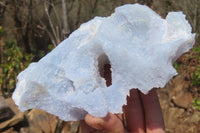 Natural Etched Blue Chalcedony Specimens x 2 From Nsanje, Malawi - Toprock Gemstones and Minerals 