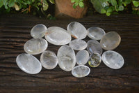 Polished Girasol Pearl Quartz Galet-Palm Stones x 15 From Ambatondrazaka, Madagascar - Toprock Gemstones and Minerals 
