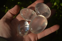 Polished Girasol Pearl Quartz Galet-Palm Stones x 15 From Ambatondrazaka, Madagascar - Toprock Gemstones and Minerals 