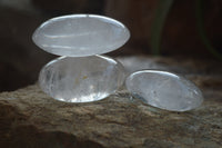 Polished Girasol Pearl Quartz Galet-Palm Stones x 15 From Ambatondrazaka, Madagascar - Toprock Gemstones and Minerals 