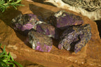 Natural Metallic Purpurite Cobbed Specimens x 5 From Erongo, Namibia - Toprock Gemstones and Minerals 
