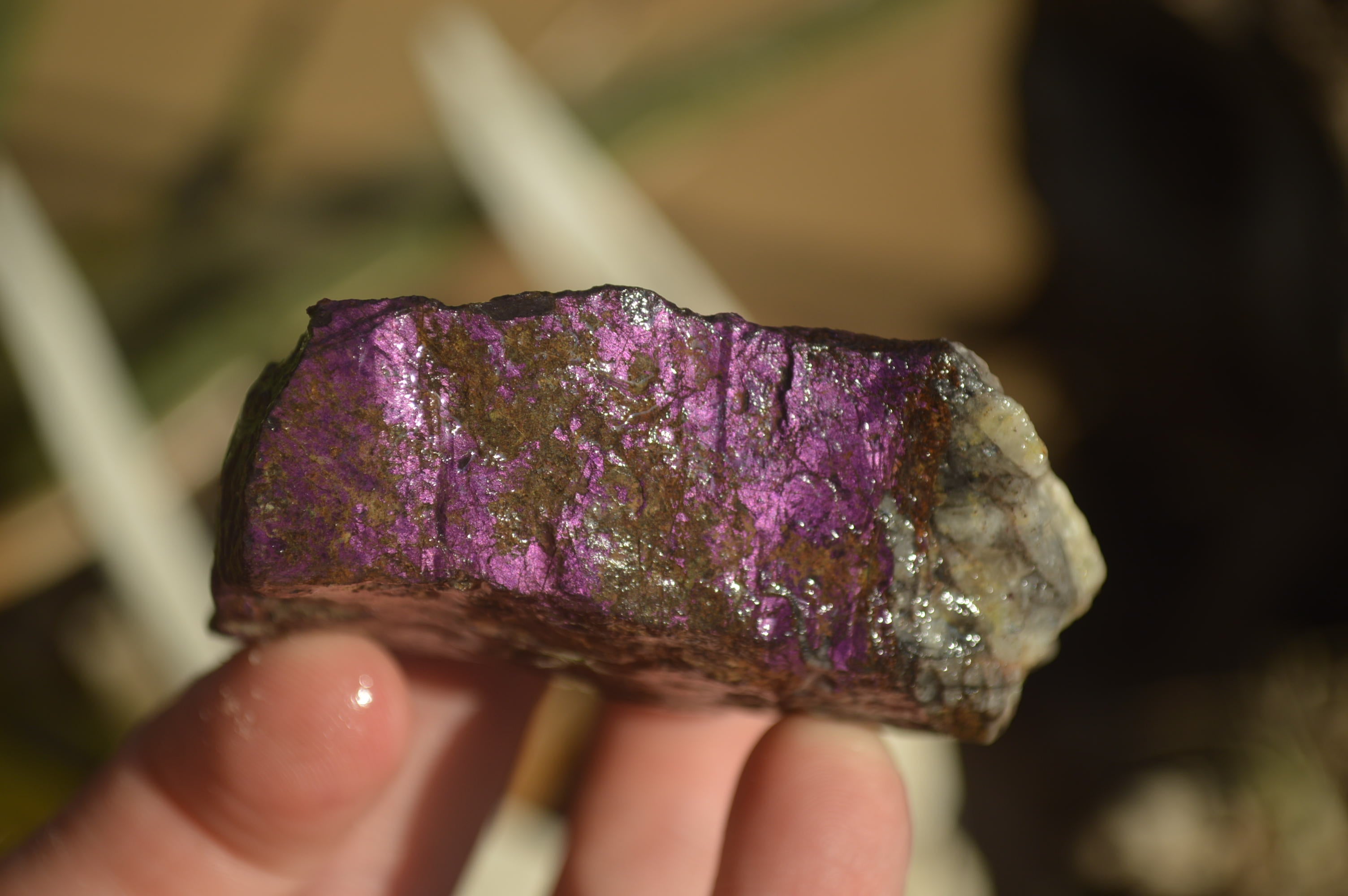 Natural Metallic Purpurite Cobbed Specimens x 5 From Erongo, Namibia - Toprock Gemstones and Minerals 