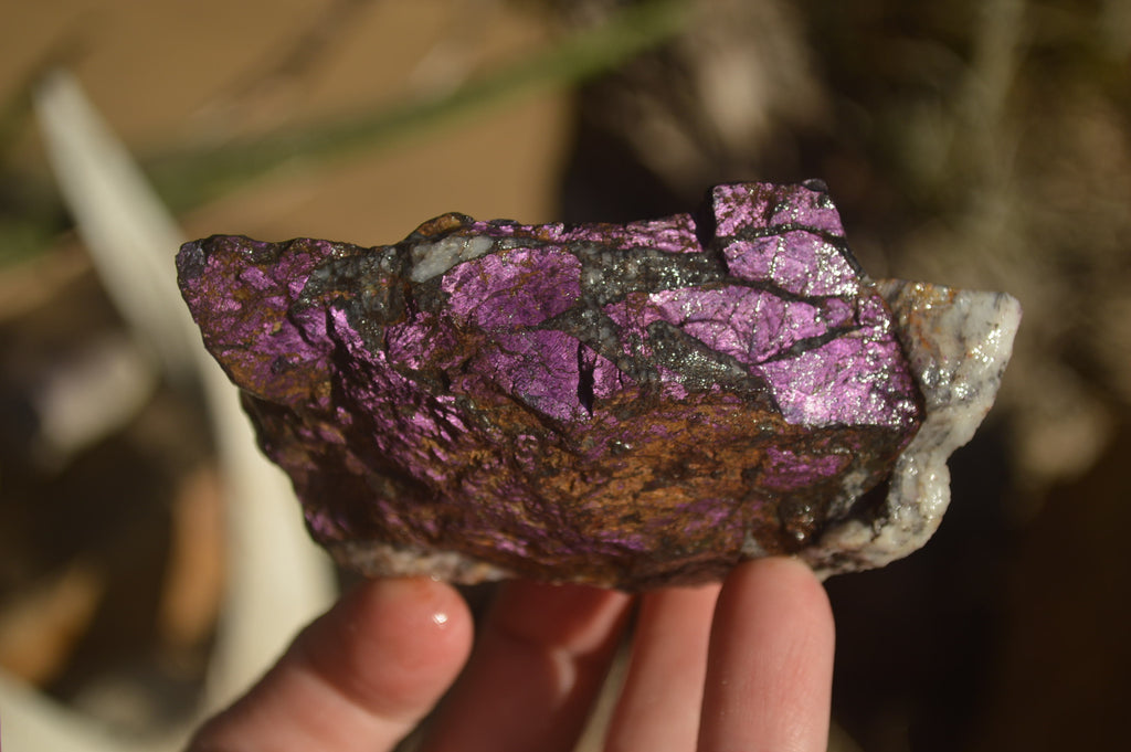 Natural Metallic Purpurite Cobbed Specimens x 5 From Erongo, Namibia - Toprock Gemstones and Minerals 
