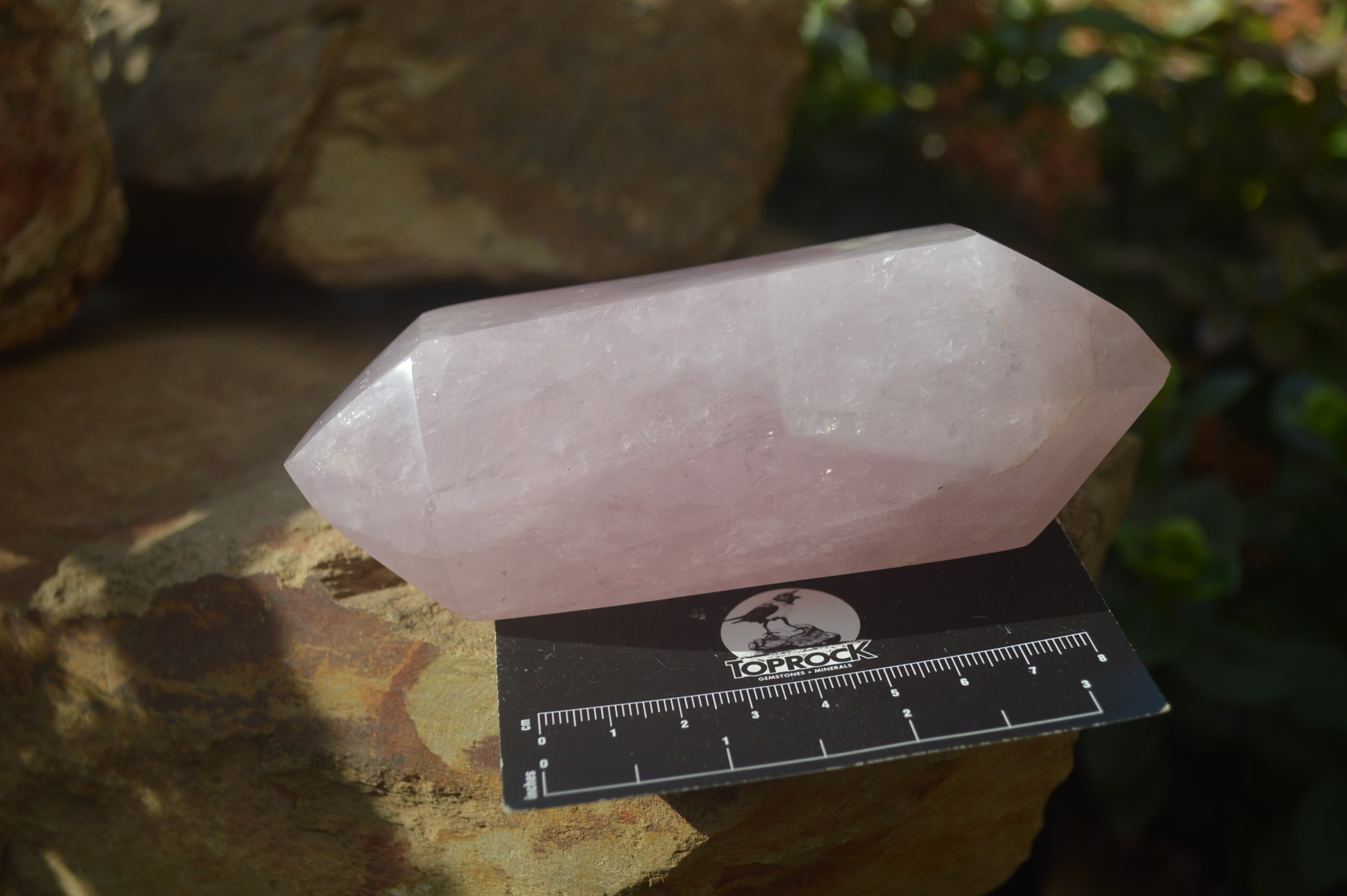Polished Double Terminated Rose Quartz Crystals x 3 From Madagascar - Toprock Gemstones and Minerals 