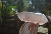 Polished Double Terminated Rose Quartz Crystals x 3 From Madagascar