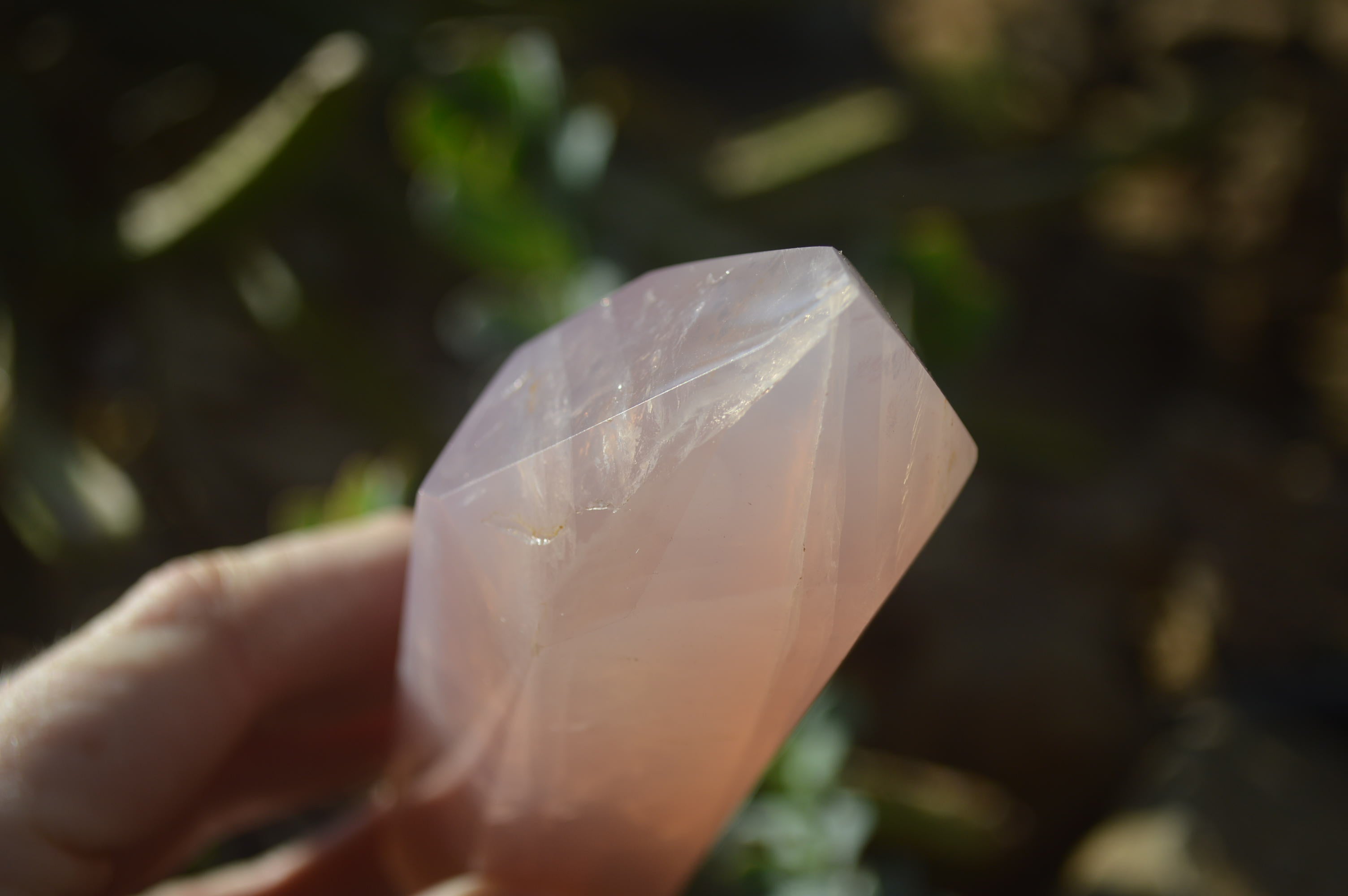 Polished Double Terminated Rose Quartz Crystals x 3 From Madagascar - Toprock Gemstones and Minerals 
