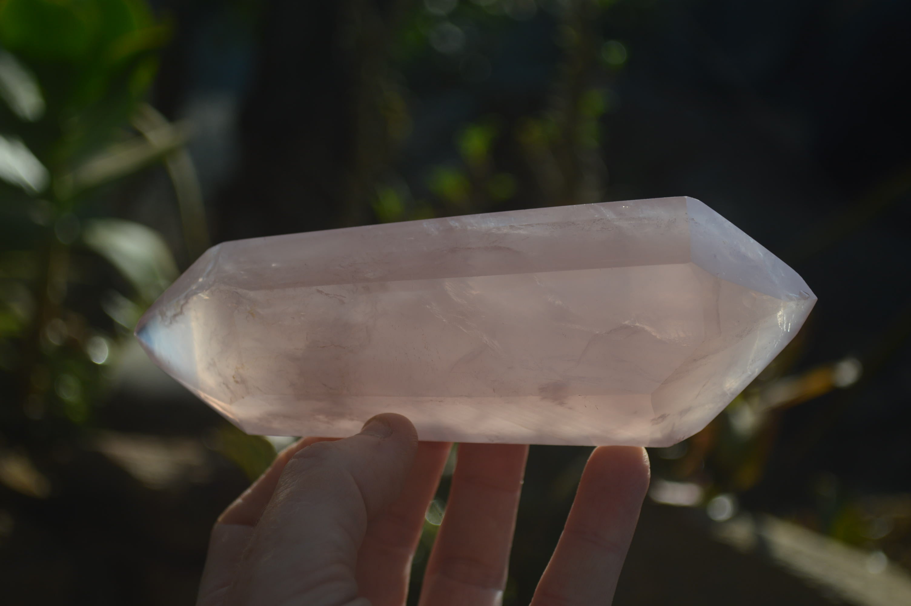 Polished Double Terminated Rose Quartz Crystals x 3 From Madagascar - Toprock Gemstones and Minerals 