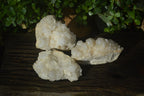 Natural Clear Quartz Clusters x 3 From Madagascar - Toprock Gemstones and Minerals 