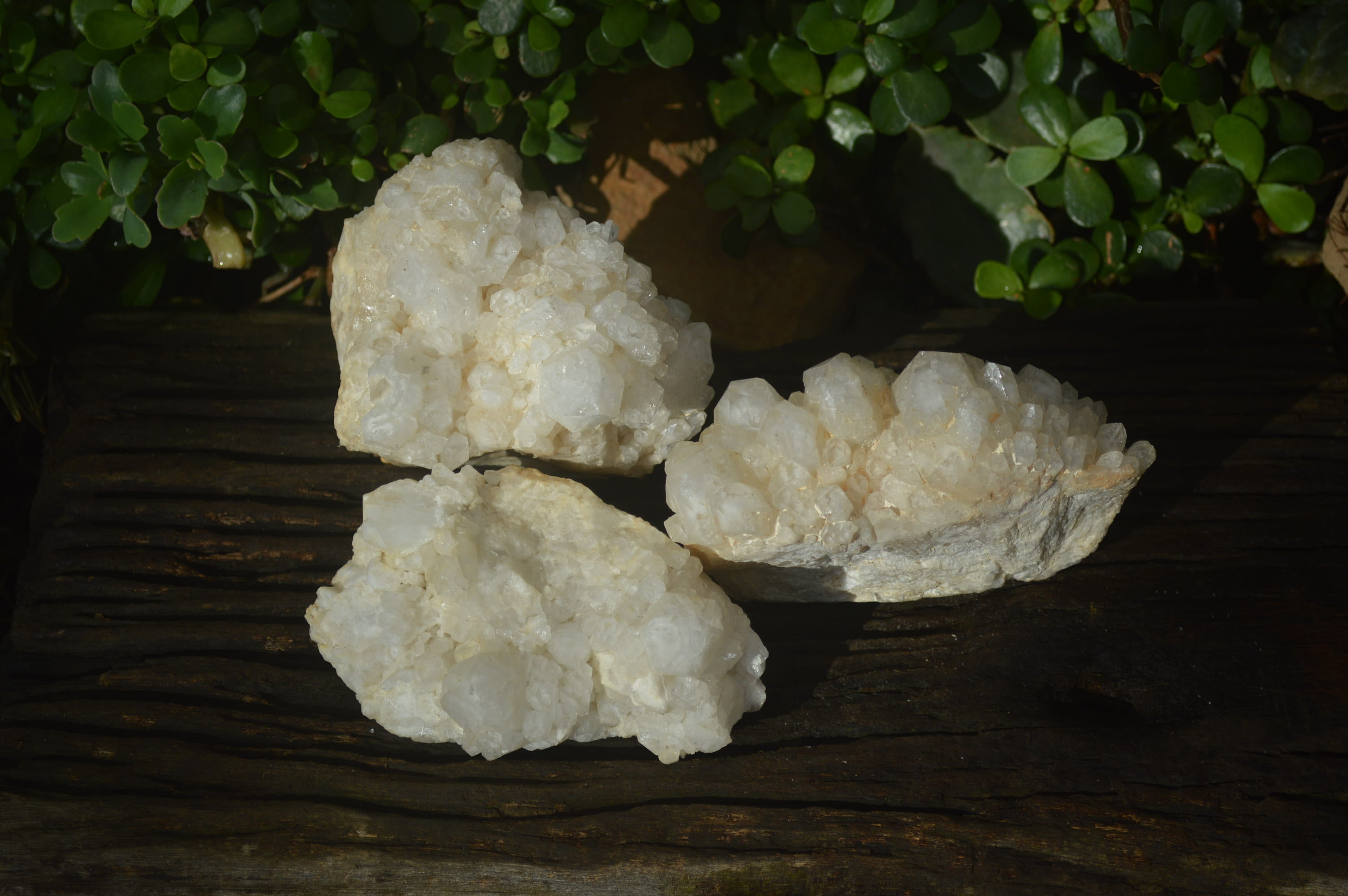 Natural Clear Quartz Clusters x 3 From Madagascar - Toprock Gemstones and Minerals 