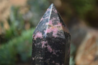 Polished Rhodonite Point-Prisms x 2 From Ambindavato, Madagascar - Toprock Gemstones and Minerals 