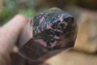 Polished Rhodonite Point-Prisms x 2 From Ambindavato, Madagascar - Toprock Gemstones and Minerals 