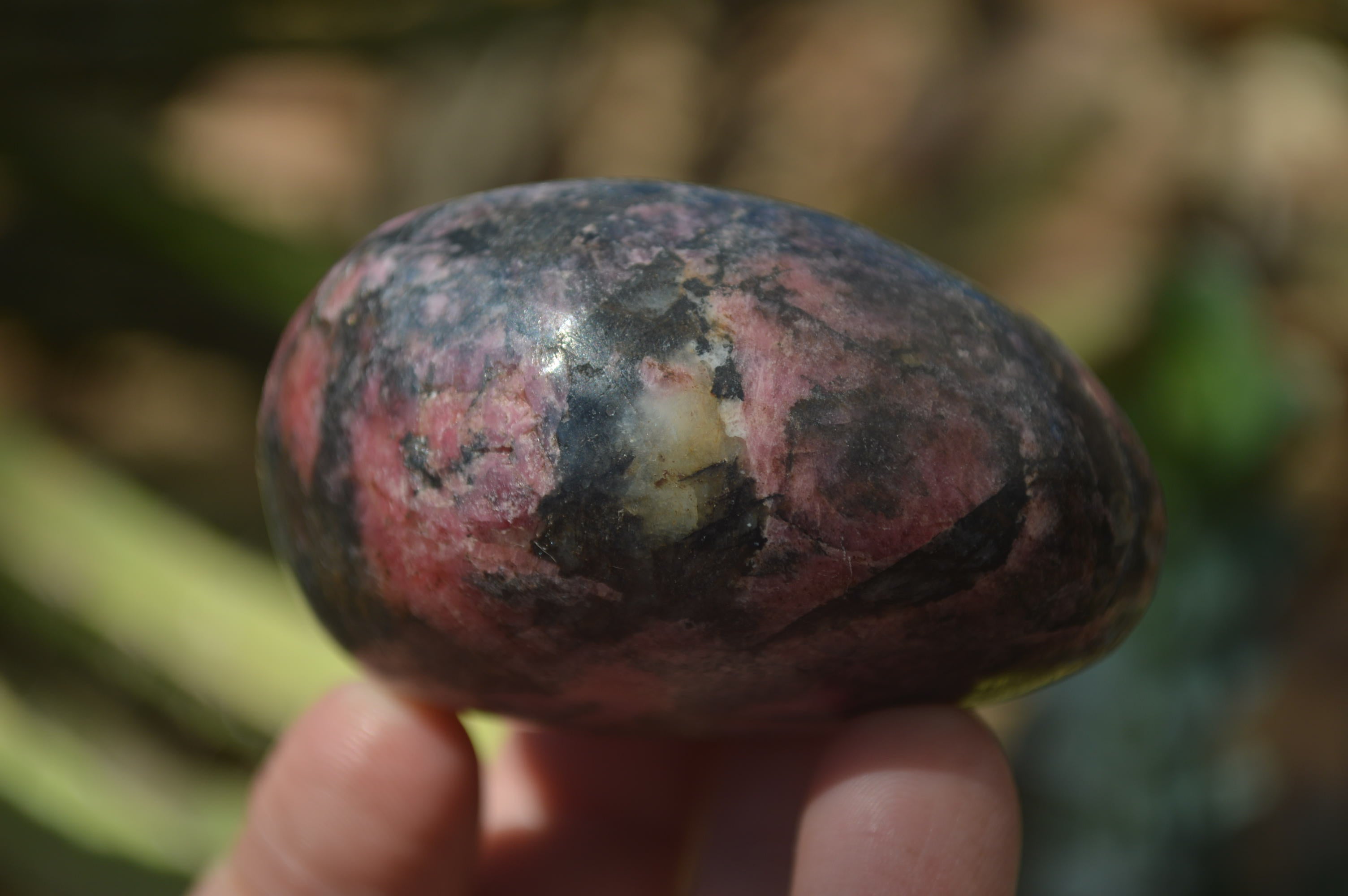 Polished Rhodonite Free Forms x 6 From Zimbabwe - Toprock Gemstones and Minerals 