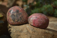 Polished Rhodonite Free Forms x 6 From Zimbabwe - Toprock Gemstones and Minerals 