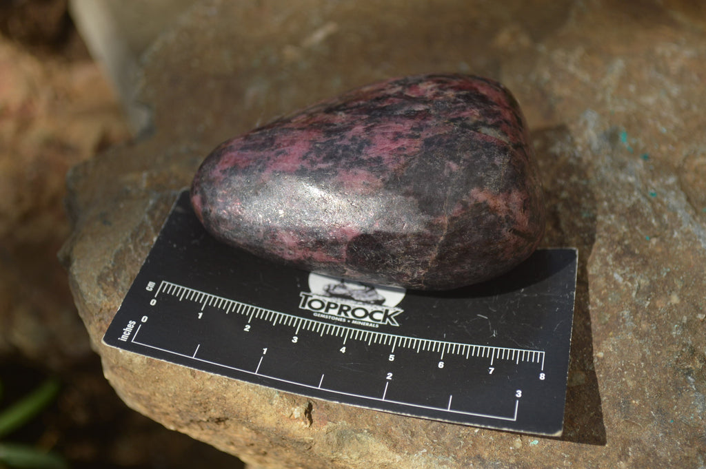 Polished Rhodonite Free Forms x 6 From Zimbabwe - Toprock Gemstones and Minerals 