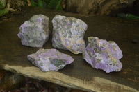 Natural Stichtite Cobbed Specimens x 4 From Barberton, South Africa - Toprock Gemstones and Minerals 