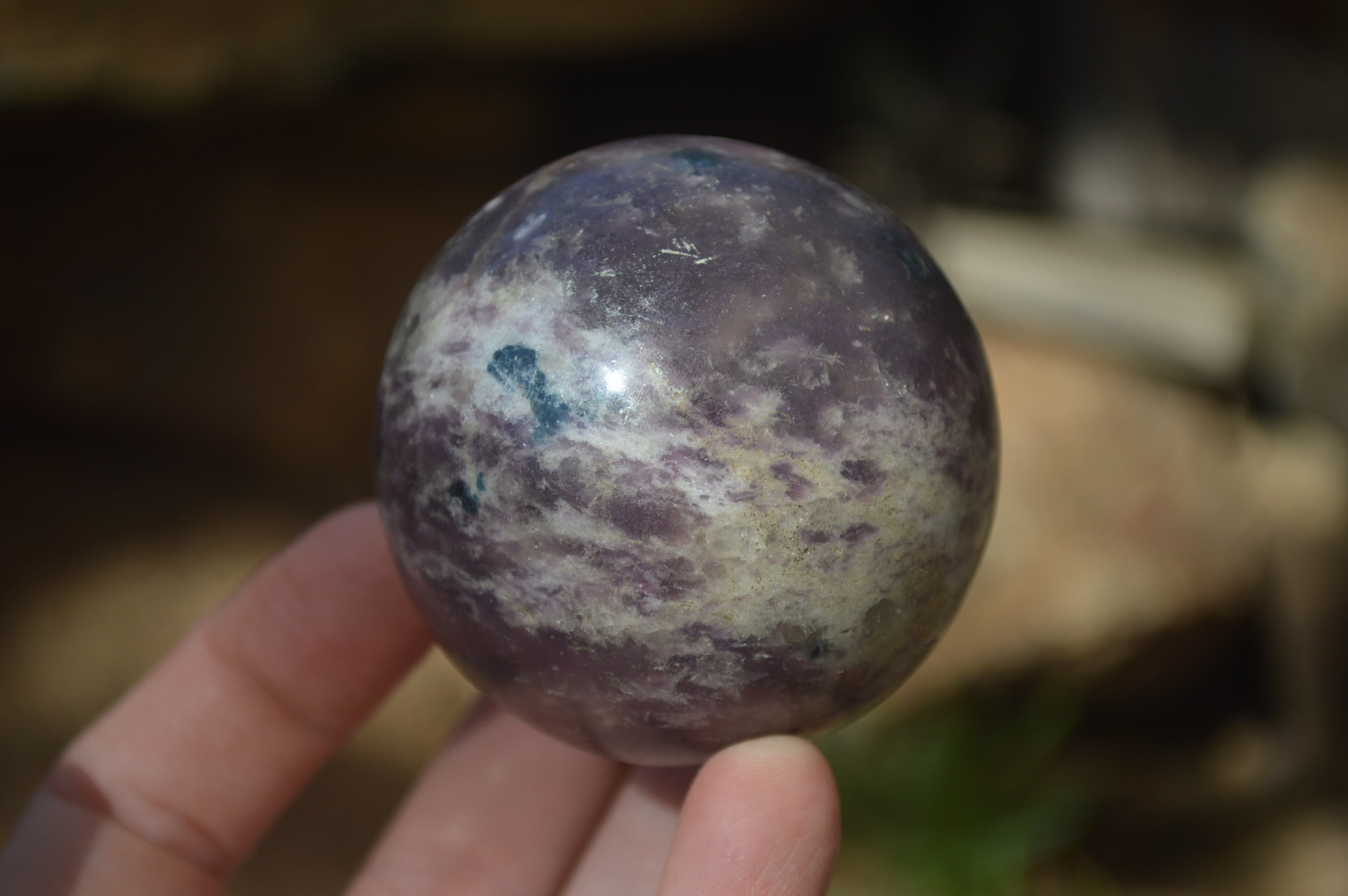Polished Lepidolite With Rubellite Spheres x 6 From Madagascar - Toprock Gemstones and Minerals 