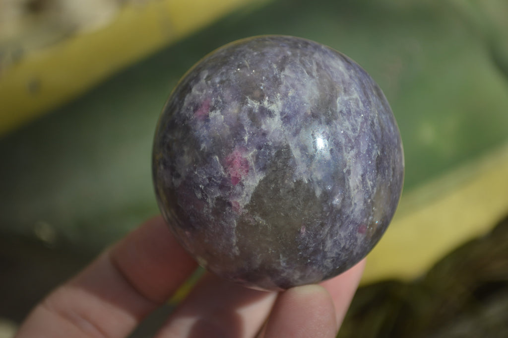 Polished Lepidolite With Rubellite Spheres x 6 From Madagascar - Toprock Gemstones and Minerals 