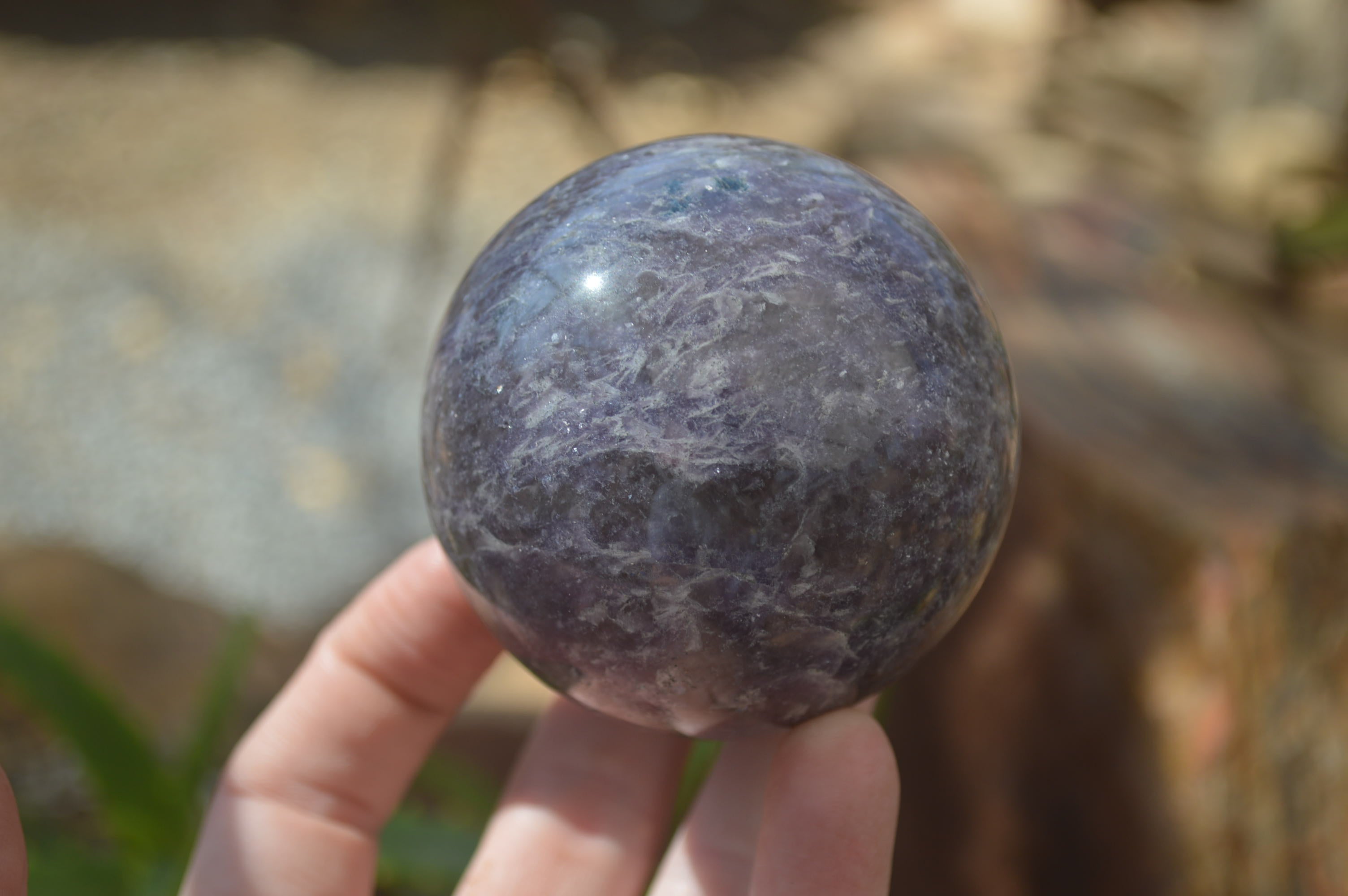 Polished Lepidolite With Rubellite Spheres x 6 From Madagascar - Toprock Gemstones and Minerals 