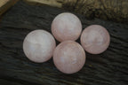 Polished Pink Rose Quartz Spheres x 4 From Ambatondrazaka, Madagascar - Toprock Gemstones and Minerals 