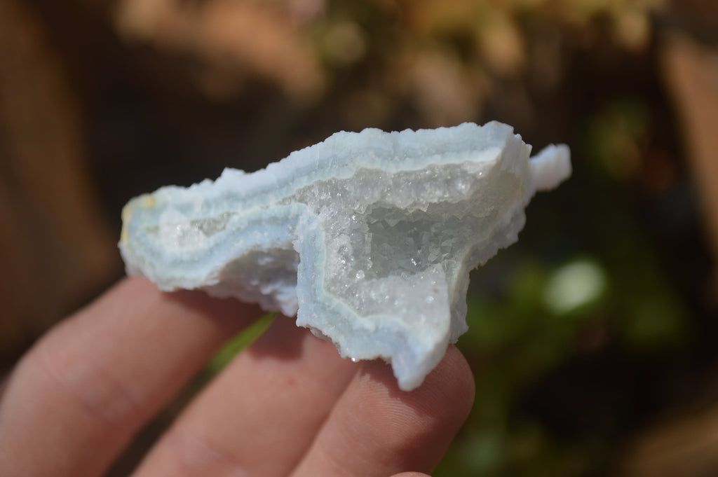 Natural Etched Blue Chalcedony Specimens x 12 From Nsanje, Malawi - Toprock Gemstones and Minerals 
