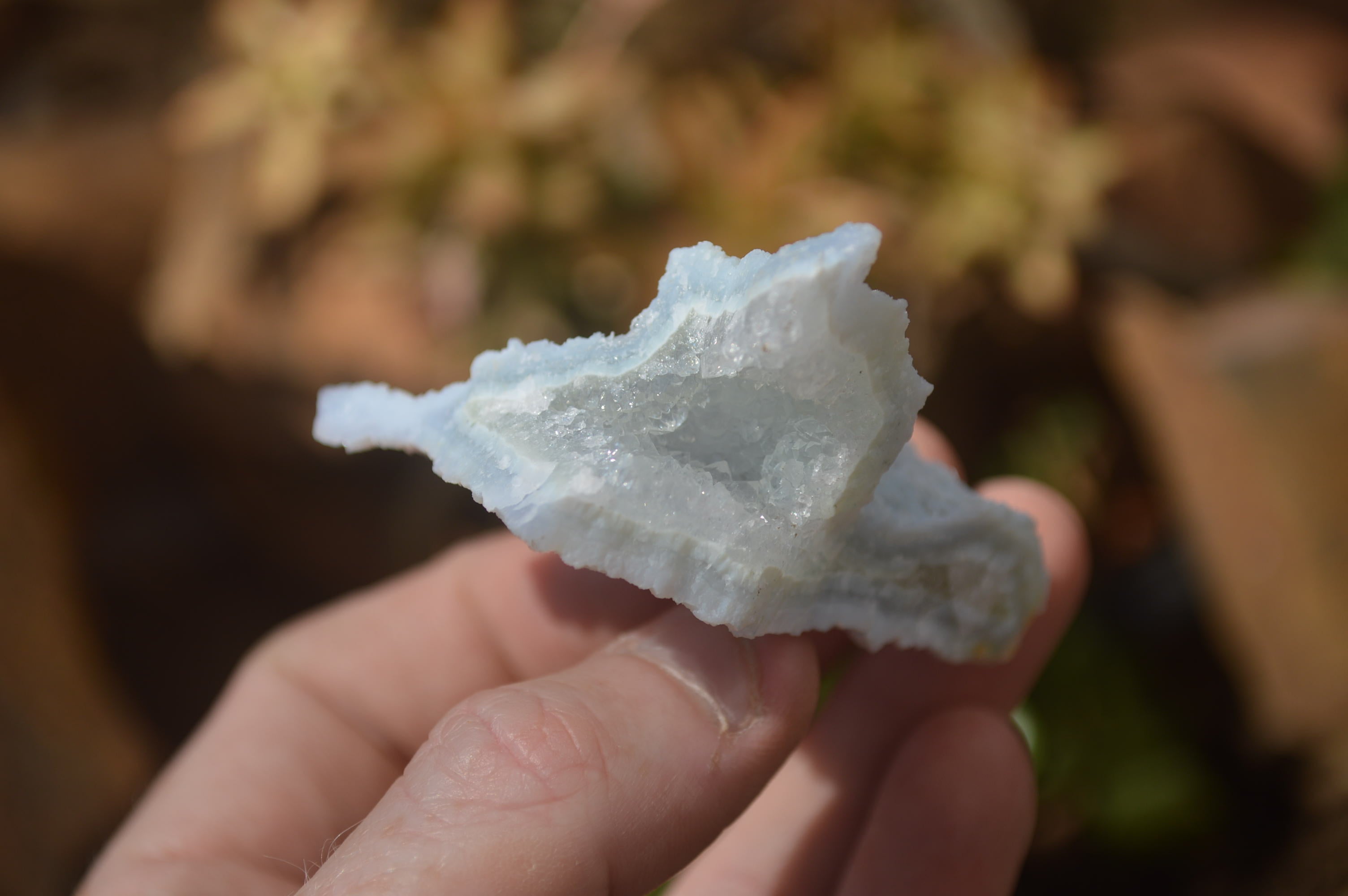 Natural Etched Blue Chalcedony Specimens x 12 From Nsanje, Malawi - Toprock Gemstones and Minerals 
