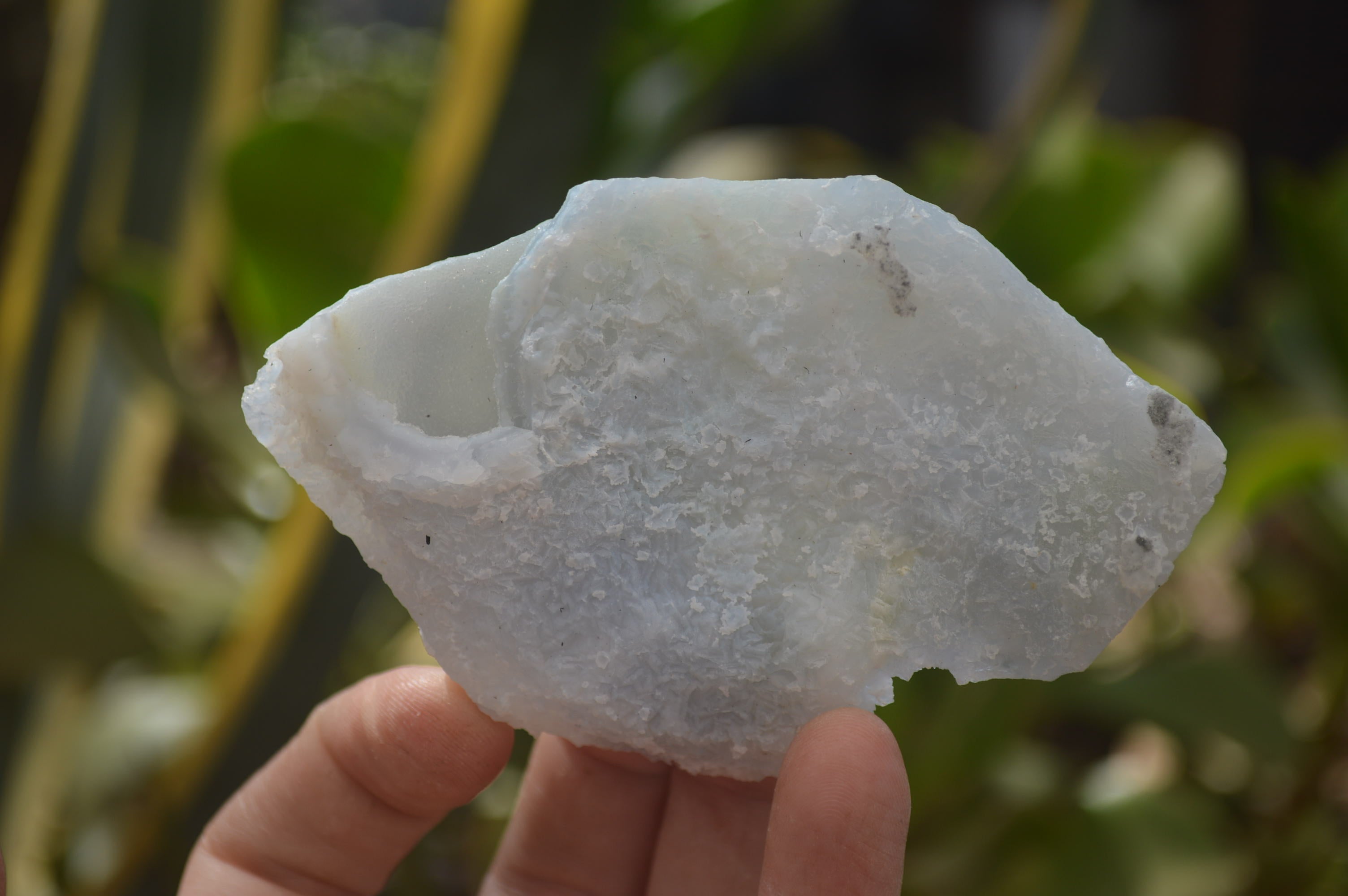 Natural Etched Blue Chalcedony Specimens x 12 From Nsanje, Malawi - Toprock Gemstones and Minerals 