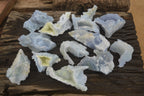 Natural Etched Blue Chalcedony Specimens x 12 From Nsanje, Malawi - Toprock Gemstones and Minerals 