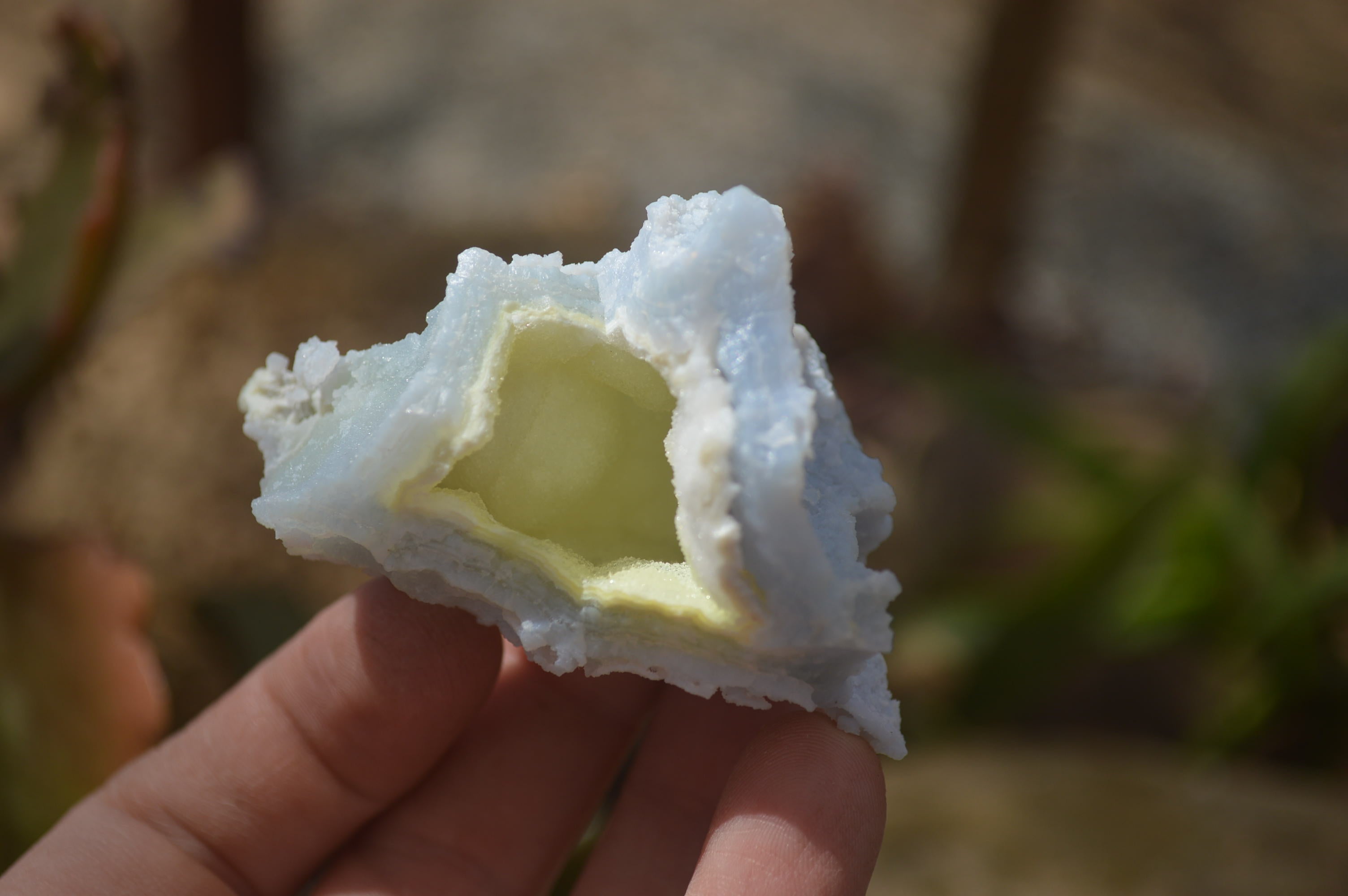 Natural Etched Blue Chalcedony Specimens x 12 From Nsanje, Malawi - Toprock Gemstones and Minerals 
