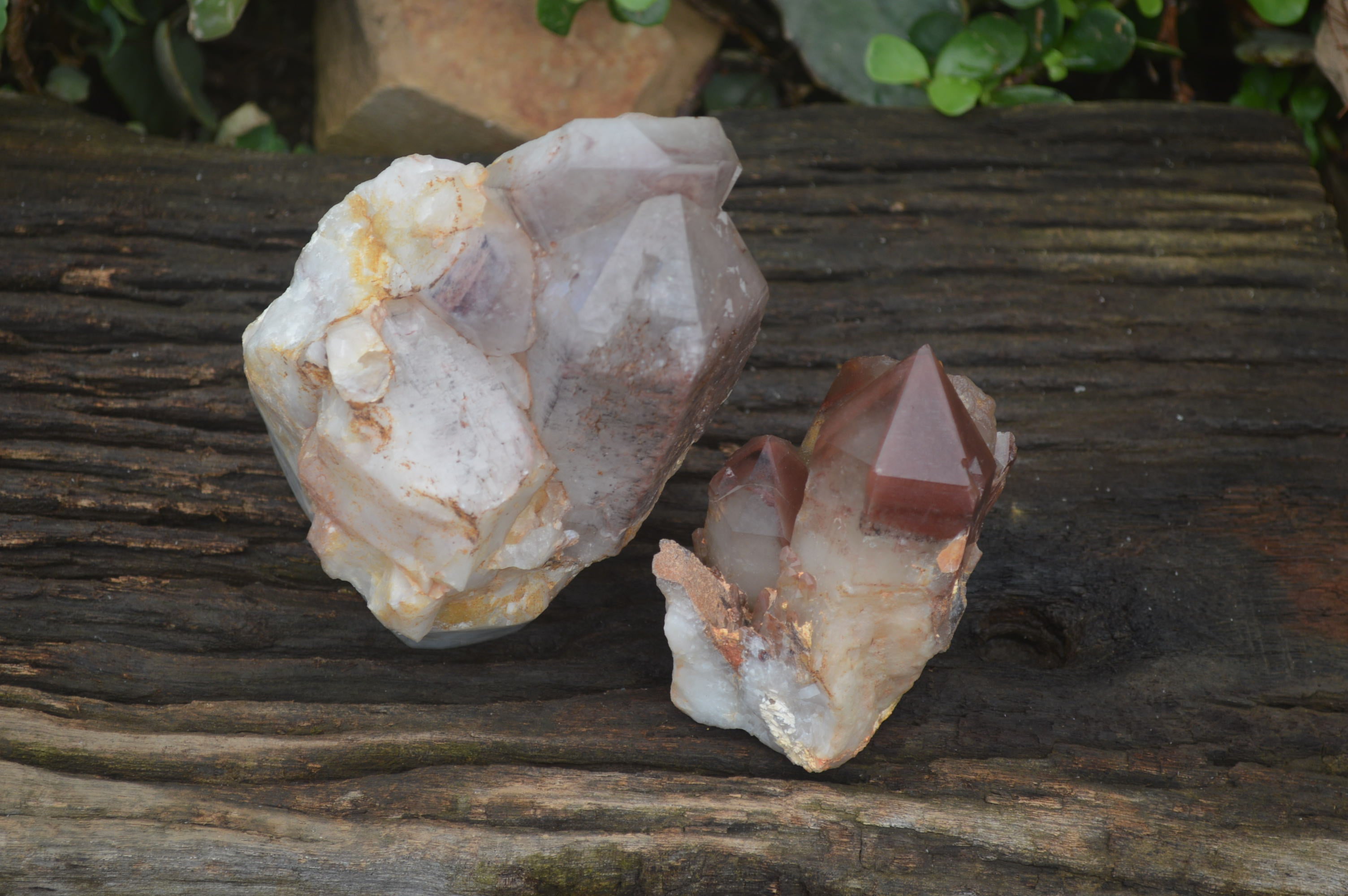 Polished Hematoid Quartz Clusters x 2 From Karoi, Zimbabwe - Toprock Gemstones and Minerals 