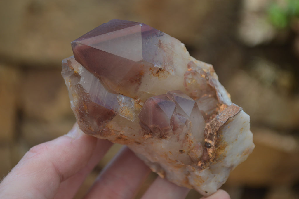 Polished Hematoid Quartz Clusters x 2 From Karoi, Zimbabwe - Toprock Gemstones and Minerals 