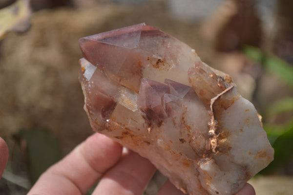 Polished Hematoid Quartz Clusters x 2 From Karoi, Zimbabwe