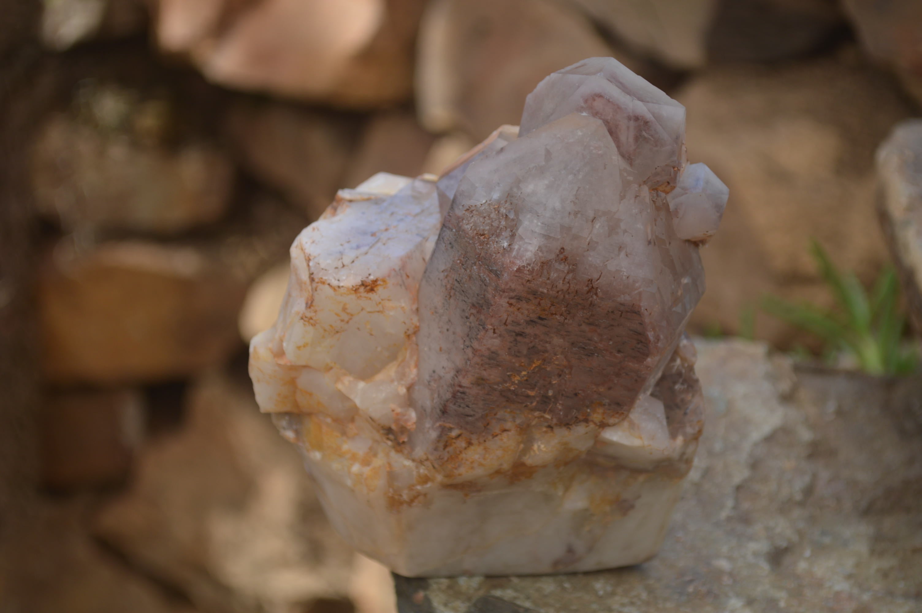 Polished Hematoid Quartz Clusters x 2 From Karoi, Zimbabwe - Toprock Gemstones and Minerals 
