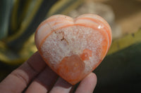 Polished Carnelian Gemstone Hearts x 6 From Madagascar