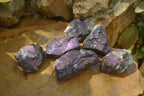 Natural Metallic Purpurite Cobbed Specimens x 6 From Erongo, Namibia - Toprock Gemstones and Minerals 