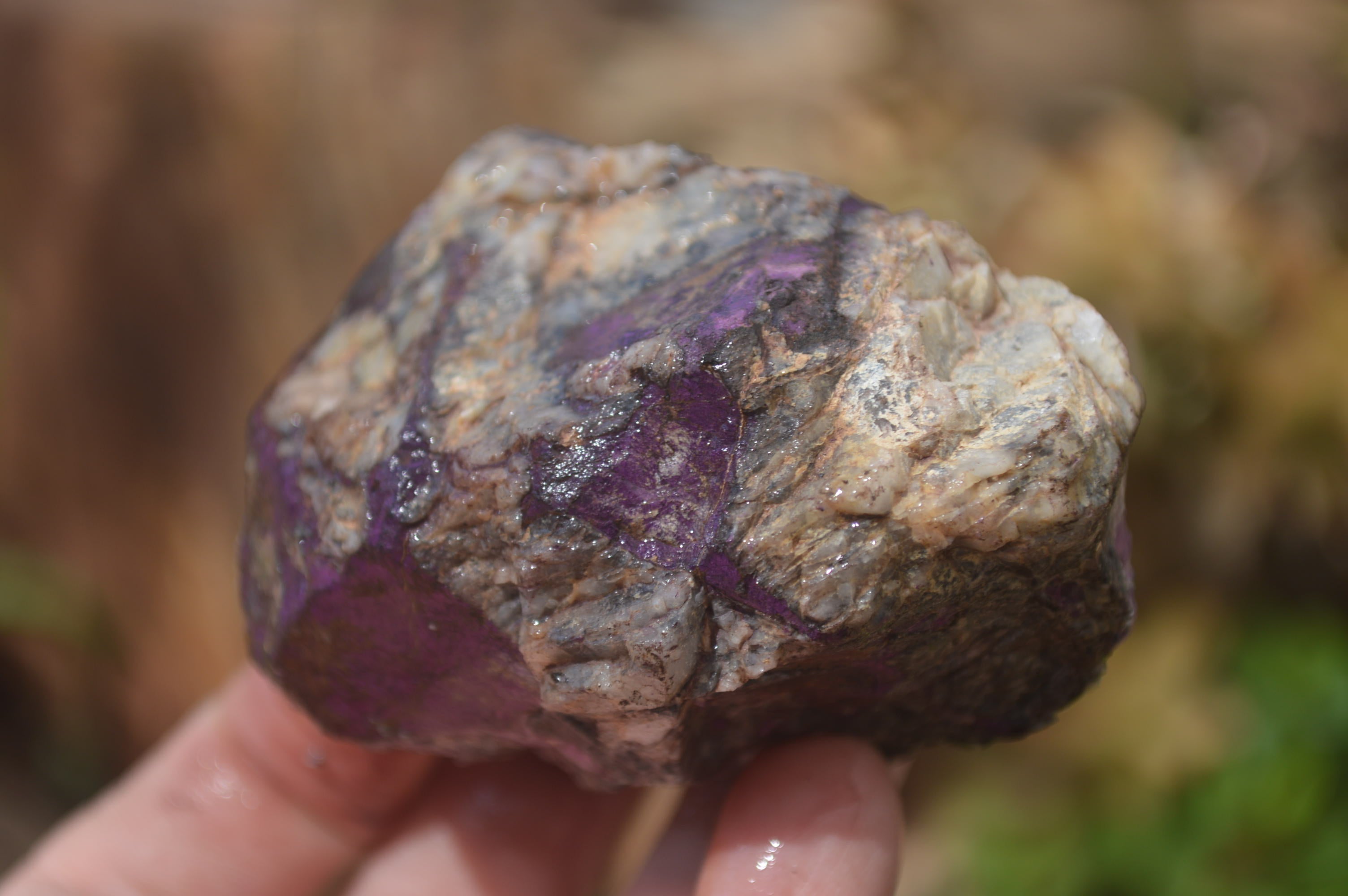 Natural Metallic Purpurite Cobbed Specimens x 6 From Erongo, Namibia - Toprock Gemstones and Minerals 