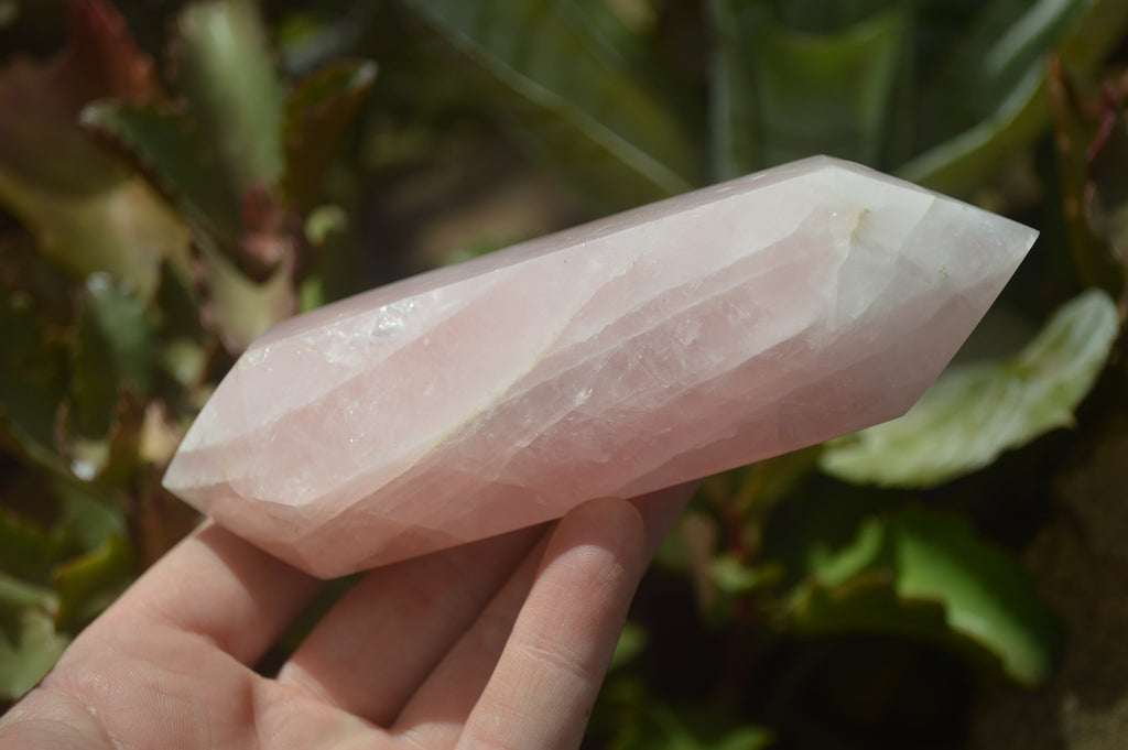 Polished Double Terminated Rose Quartz Crystals x 4 From Madagascar - Toprock Gemstones and Minerals 