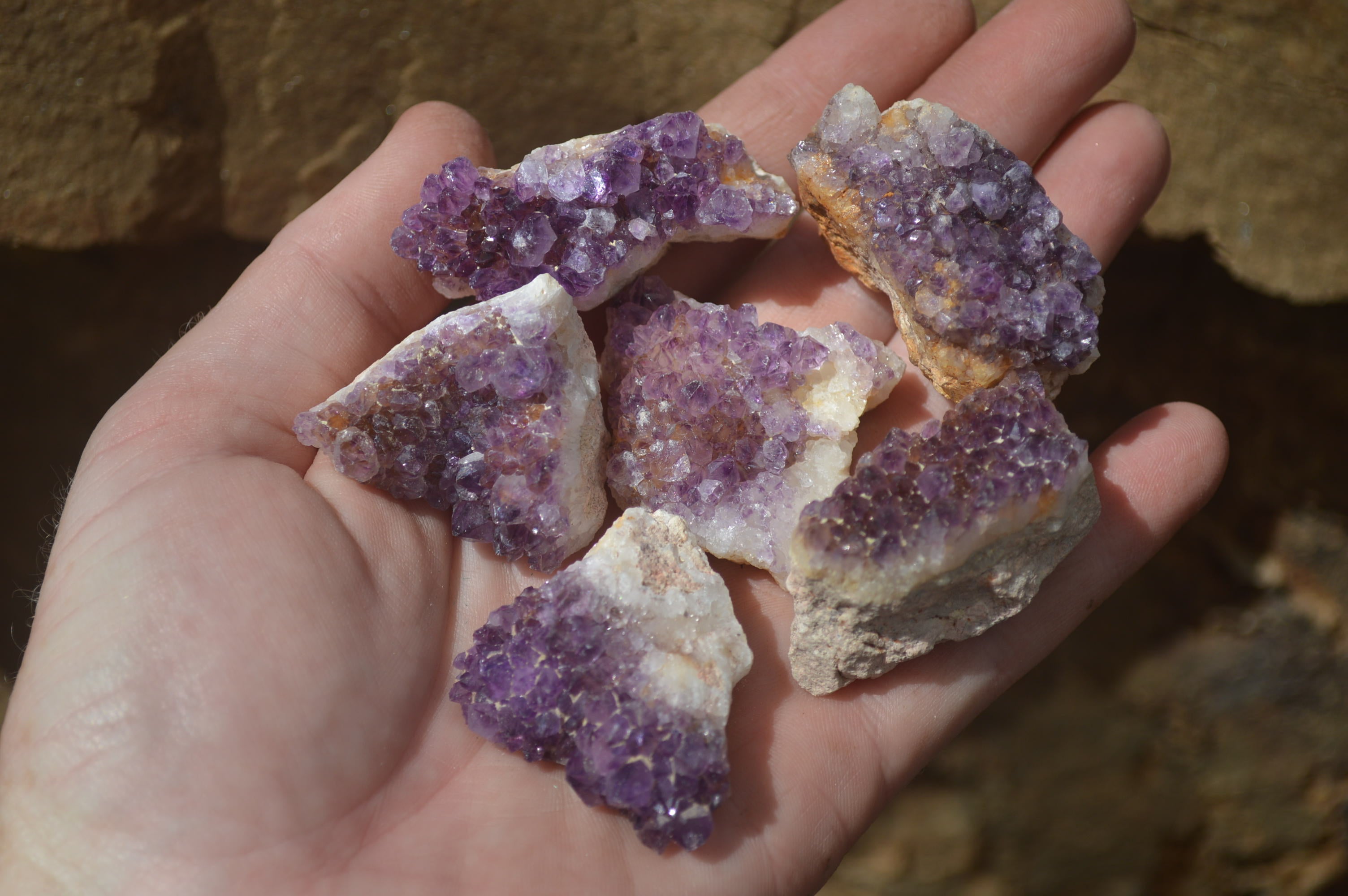 Natural Amethystos Amethyst Specimens x 35 From Kwaggafontein, South Africa - Toprock Gemstones and Minerals 