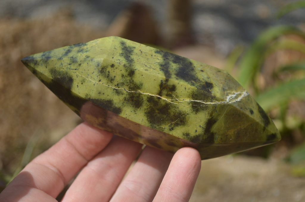 Polished Leopard Stone Standing Free Forms x 6 From Nyanga, Zimbabwe - Toprock Gemstones and Minerals 