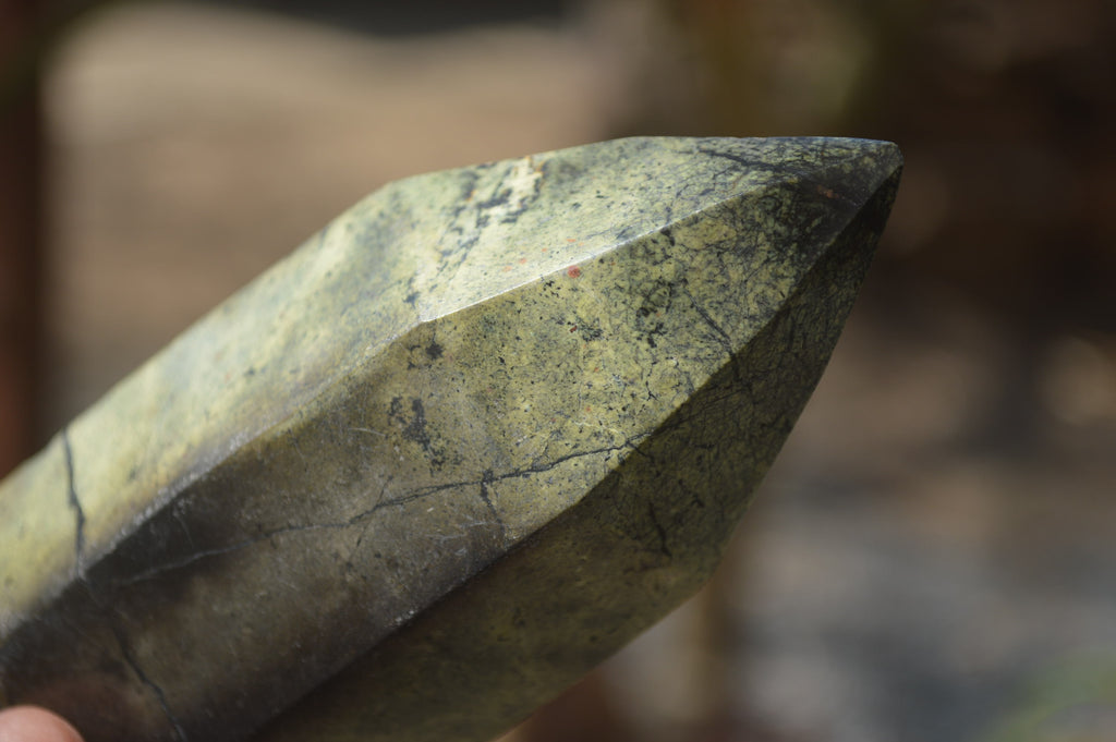 Polished Leopard Stone Standing Free Forms x 6 From Nyanga, Zimbabwe - Toprock Gemstones and Minerals 