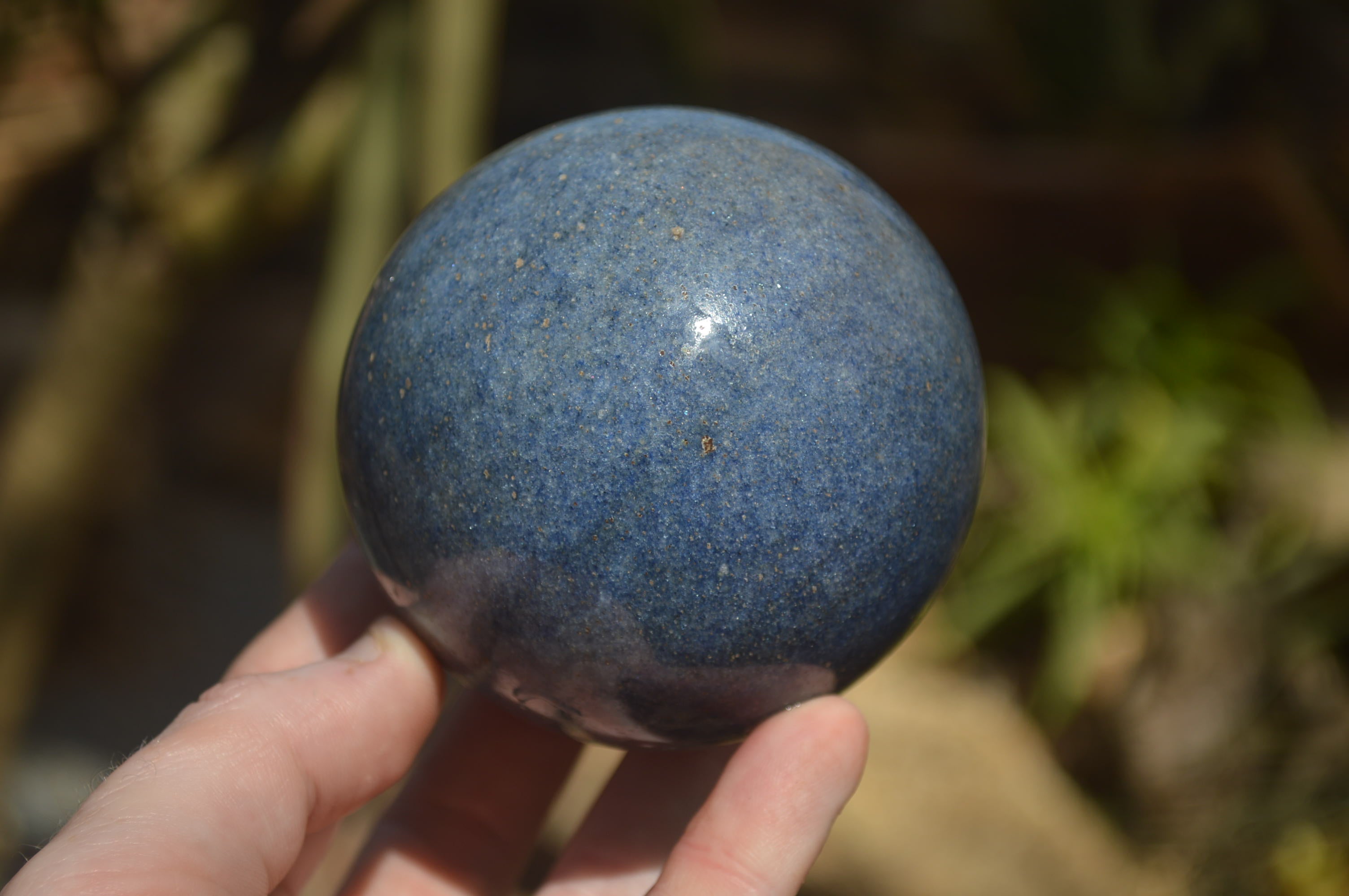 Polished Lazulite Spheres x 2 From Madagascar - Toprock Gemstones and Minerals 